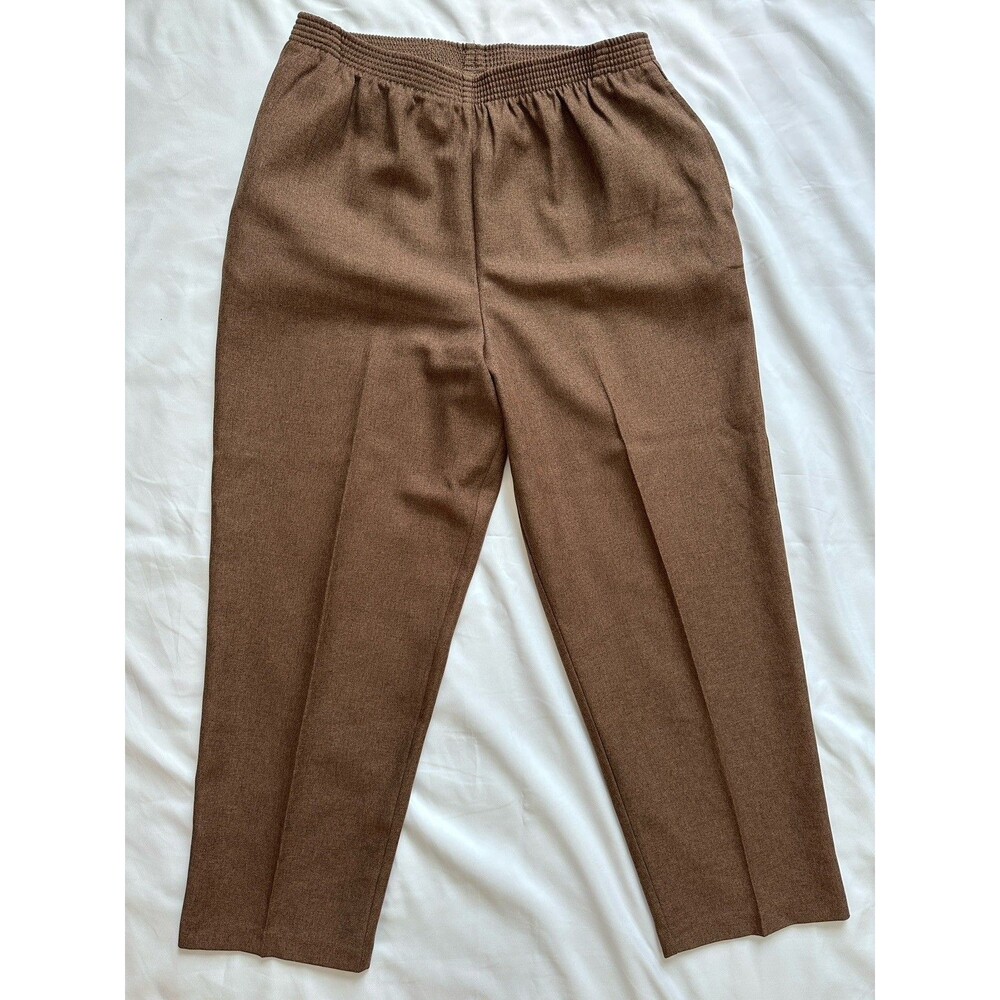 BonWorth Pants Slacks Womens Size M Elastic Waist Pull On Pockets